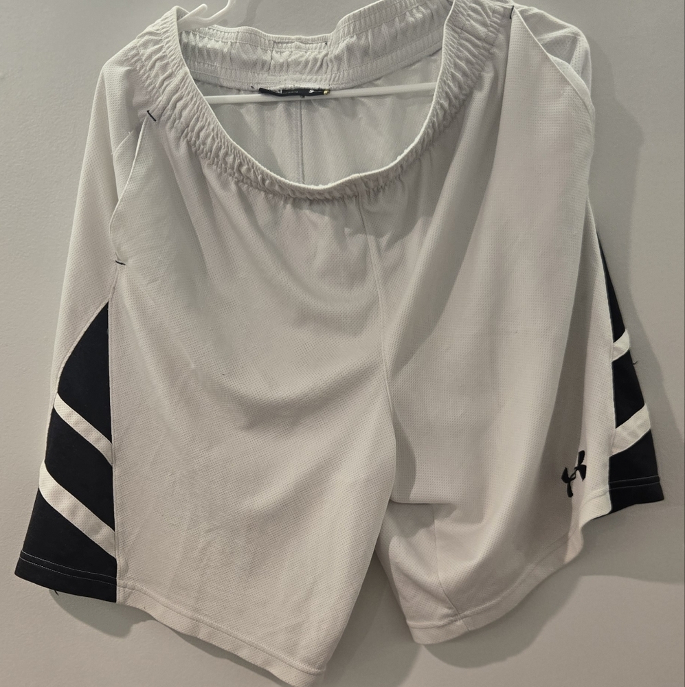Under Armour Basketball Shorts White and Black